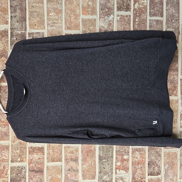 Vuori Dark Gray Men's Pronto Performance Crew Sweatshirt - Picture 3 of 6